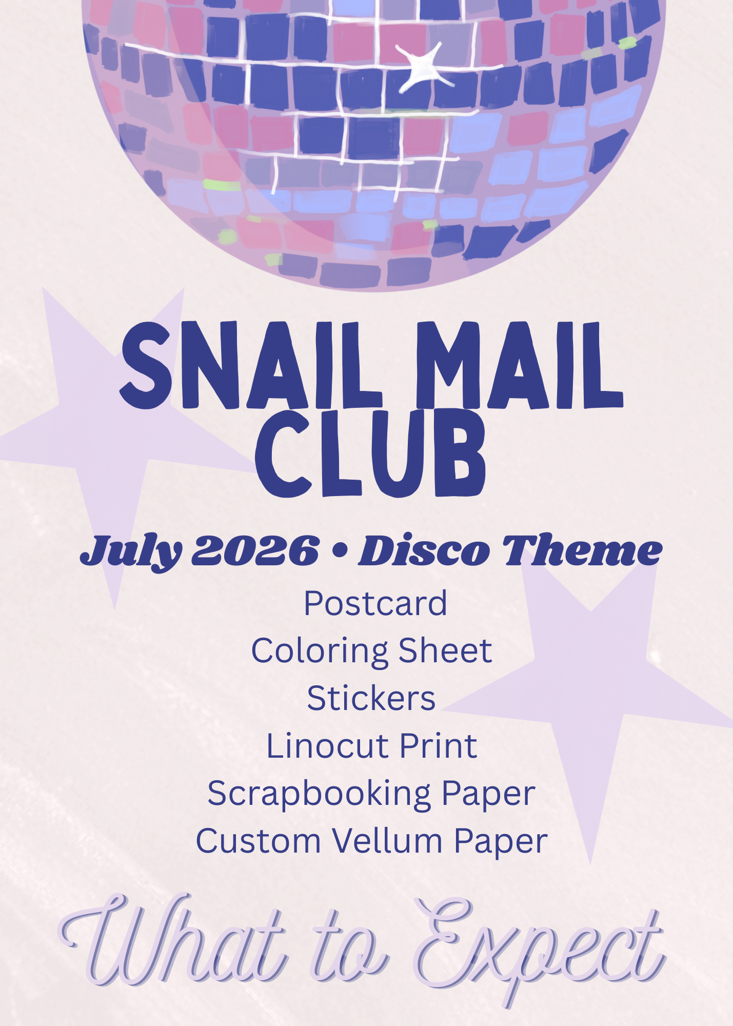 July Mail Club- Disco Theme